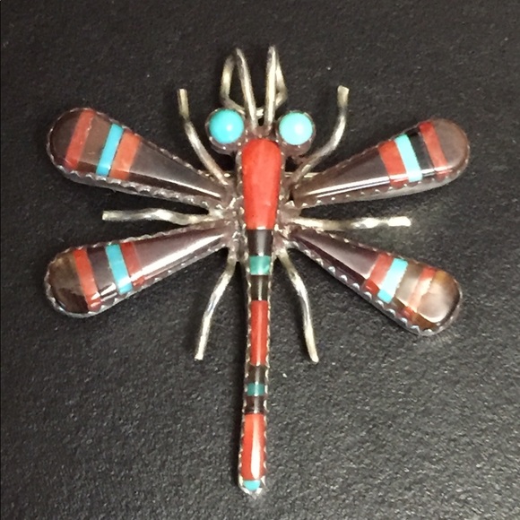 Zuni Jewelry - 👑HOST PICK👑Zuni Inlay Dragonfly Pin/Pendant